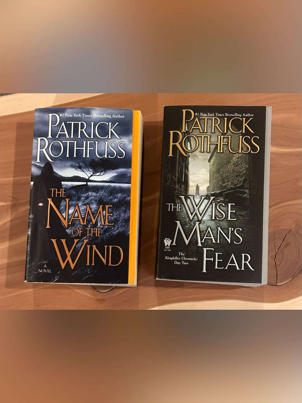 NWOT Patrick Rothfuss novels, “The Name of the Wind” and “The Wise Man’s Fear”